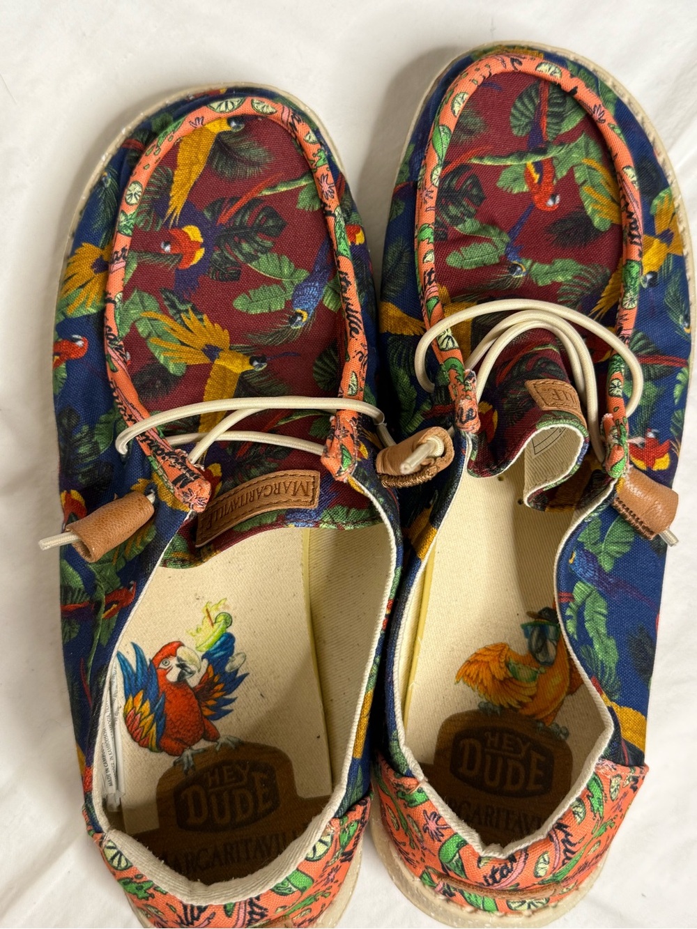 Hey Dude Wendy Margaritaville Women’s 8 Tropical Parrot Shoes Multi - Picture 4 of 7